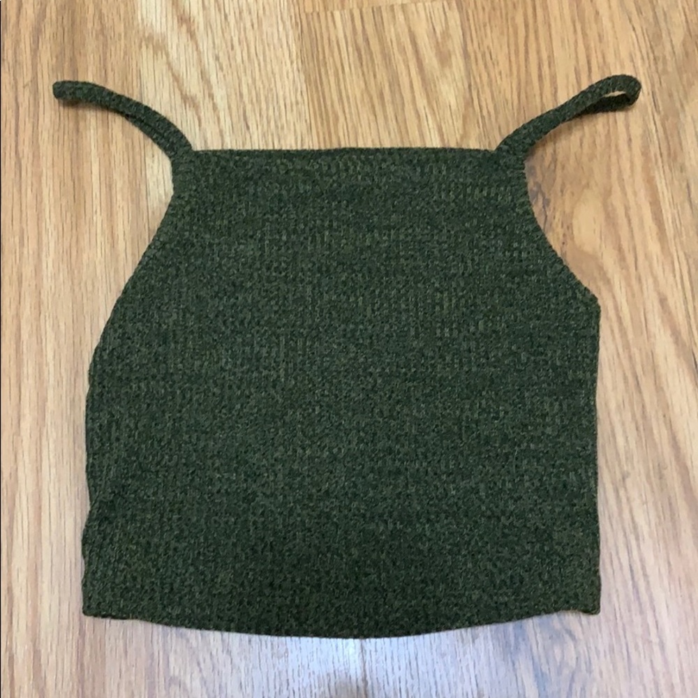 Knit cropped tank top